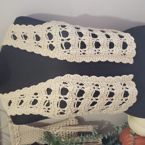 White House Black Market Crochet Vest